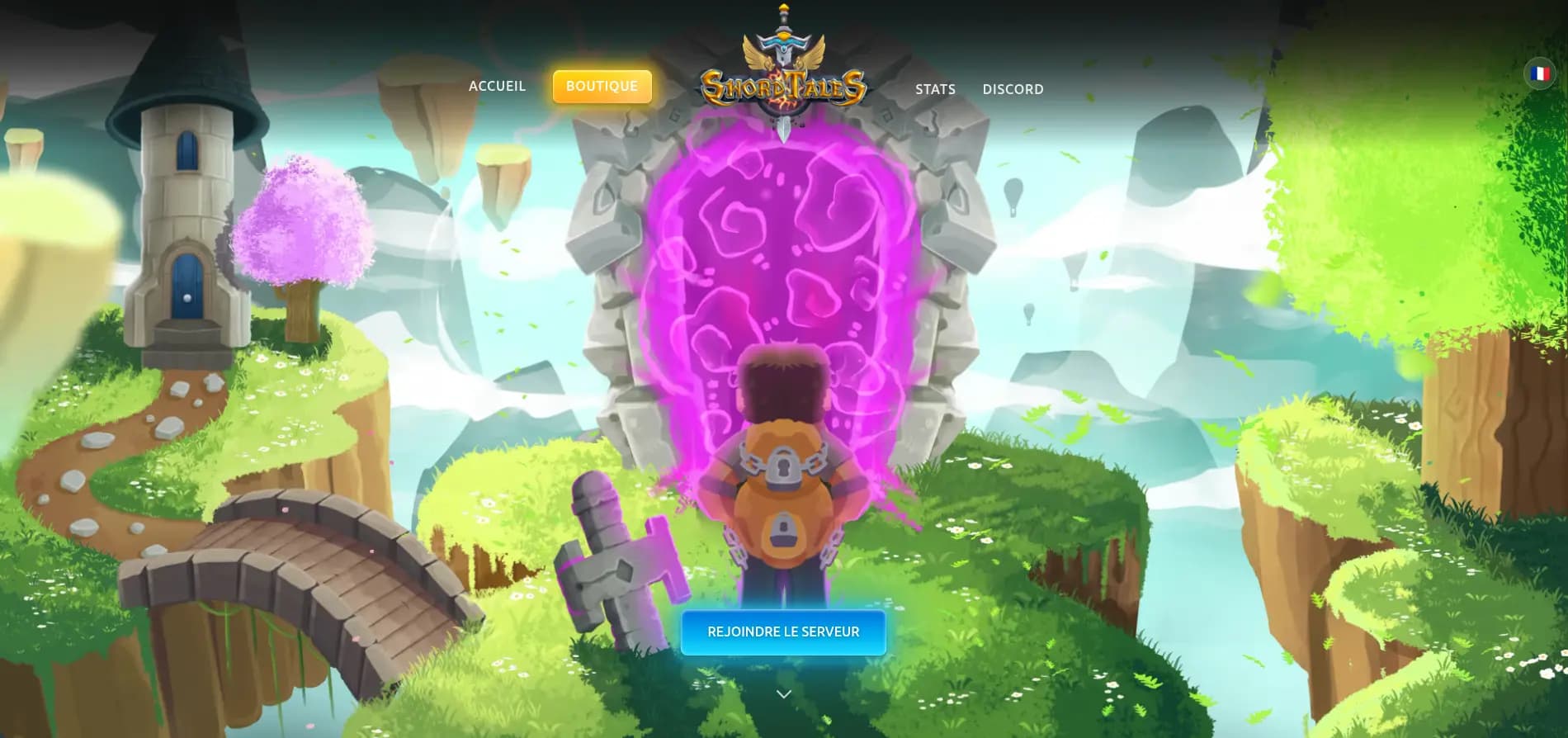 Aperçu du projet SwordTales - Site communautaire pour le serveur Hytale francophone #1 avec boutique et intégration Discord.