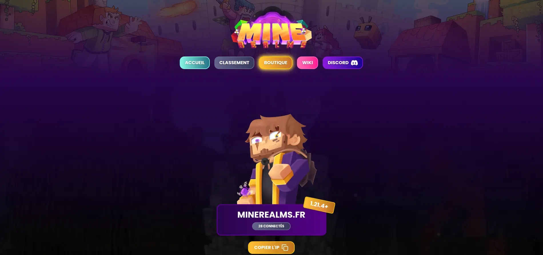 MineRealms - Site serveur Minecraft | Mathéo Olsen